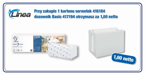Dozownik serwetek Basic za 1 zł przy zakupie 1 opakowania serwetek.jpg