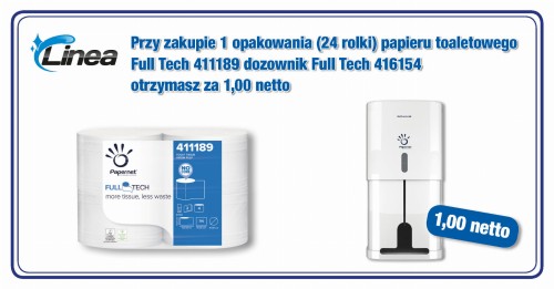 Pojemnik na papier toaletowy bez gilzy Papernet biały za 1 zł przy zakupie 1 opakowania papieru.jpg