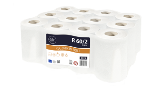 Ręczniki w roli mini 60 m celuloza 2 warstwy opak. 12 szt. Lamix R Ellis Professional 60/2