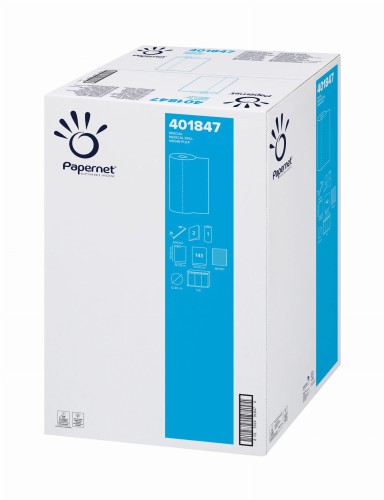 Podkład medyczny szer. 60 cm, 50 m celuloza 2 warstwy opak. 9 szt. Papernet 401847