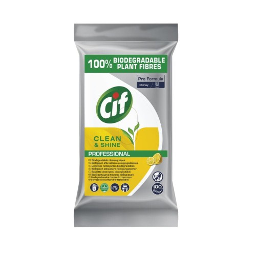 Cif Clean & Shine biodegradowalne, uniwersalne ściereczki czyszczące 100 szt.