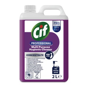 Cif Multipurpose Hygienic Cleaner koncentrat do higienicznego czyszczenia w kuchni 2L 9303819 + pompka dozująca i butelka ze spryskiwaczem