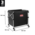 Składany wózek pościelowy 300L Rubbermaid X-Cart 1871644_1