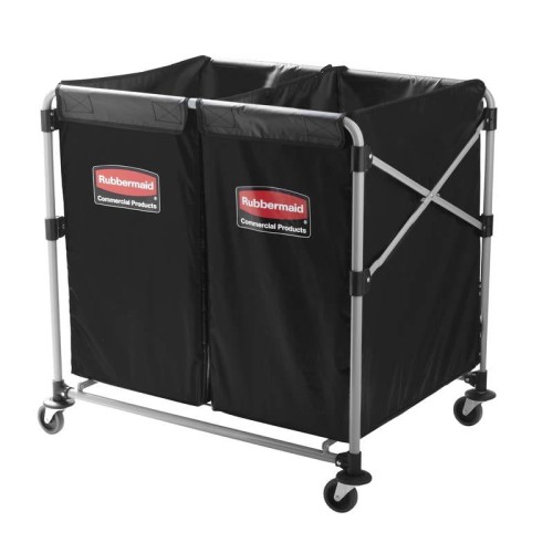 Składany wózek pościelowy 2x150L Rubbermaid X-Cart 1871644-2