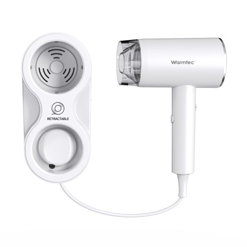 Biała hotelowa suszarka do włosów Warmtec RZ130-b 01.jpg