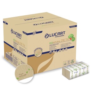 Serwetki składane do dozowników celuloza fiberpack 2 warstwy opak. 6000 listków Lucart Econatural 216 TN 832324
