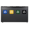 Stacja do segregacji odpadów metalowa antracyt 4 x 60 L Alda Eko Star Station 138