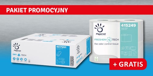Ręczniki składane wielopanelowe Z celuloza TAD 2 warstwy opak. 2600 listków Papernet 407551 + gratis papier toaletowy opak. 4 szt. Papernet 415249