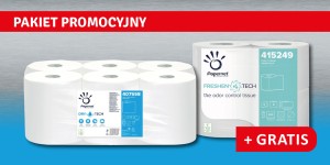 Ręczniki w roli Autocut 100 m celuloza TAD 2 warstwy opak. 6 szt. Papernet 407558 + gratis papier toaletowy opak. 4 szt. Papernet 415249