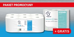 Ręczniki w roli Autocut 135 m celuloza TAD 1 warstwa  opak. 6 szt. Papernet 416634 + gratis papier toaletowy opak. 4 szt. Papernet 415249