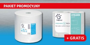 Czyściwo papierowe 360 m celuloza TAD 2 warstwy opak. 1 szt. Papernet 416612 + gratis papier toaletowy opak. 4 szt. Papernet 415249