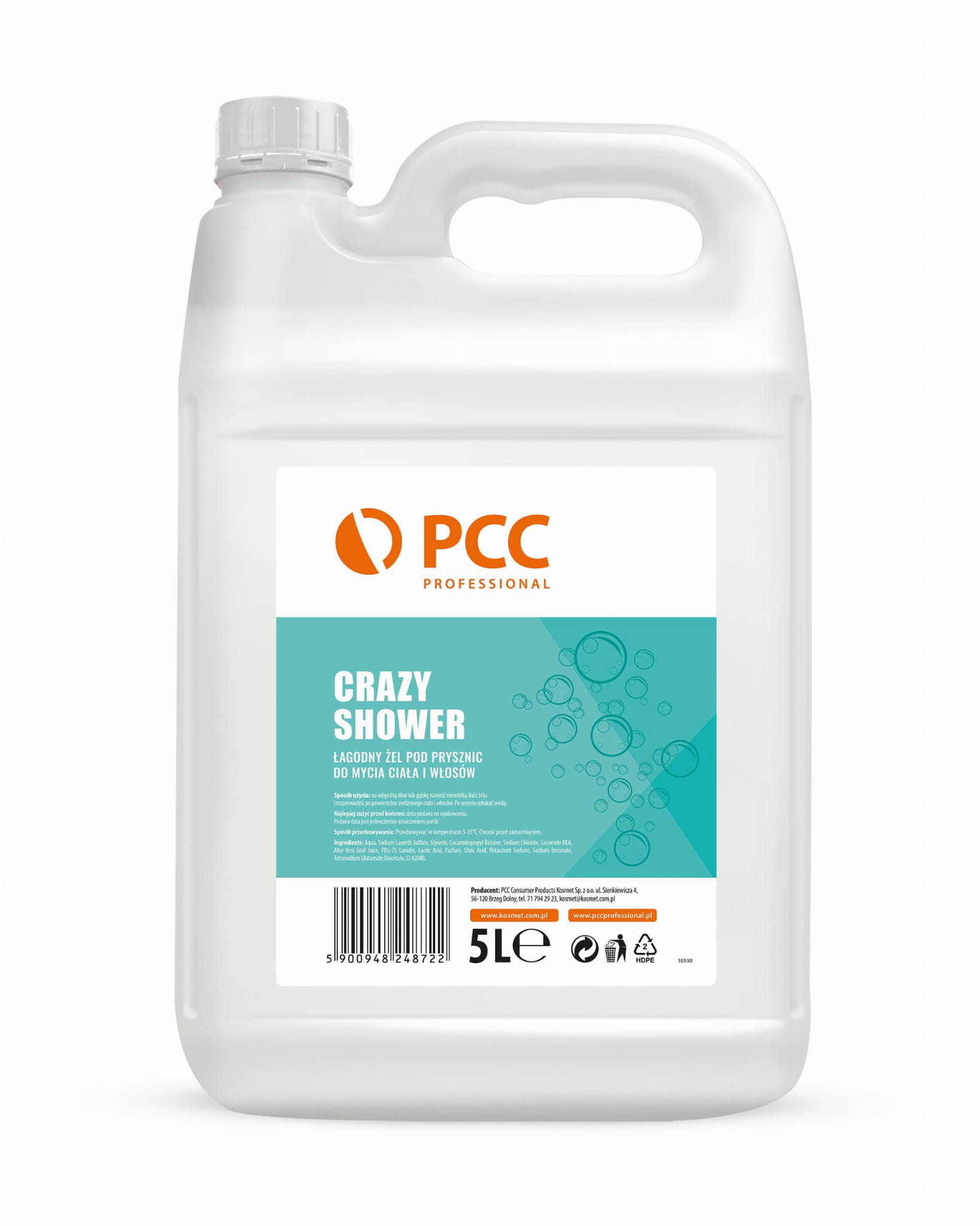 PCC Professional Crazy Shower żel pod prysznic 5L